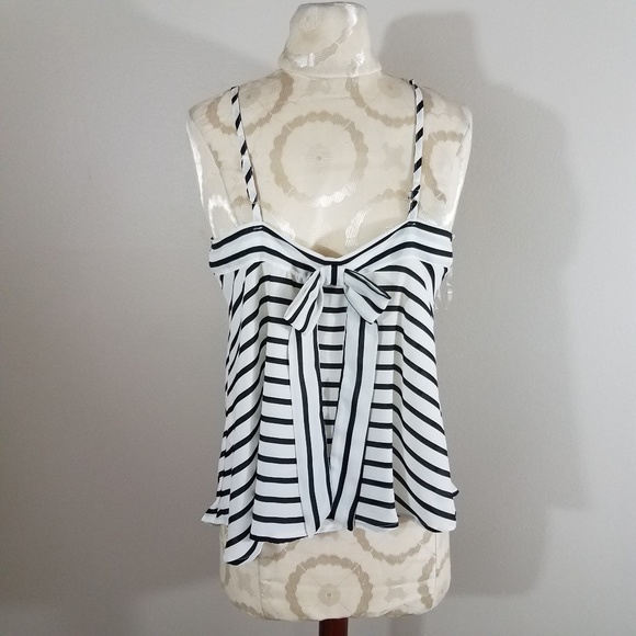 Stella Tweed Tops - BUY 1 Get 1 FREE Stella Tweed Striped Back Bow Top